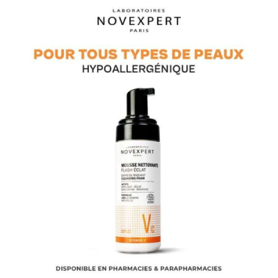NOVEXPERT - Flash eclat mousse nettoyante 150 ml | LE PARA