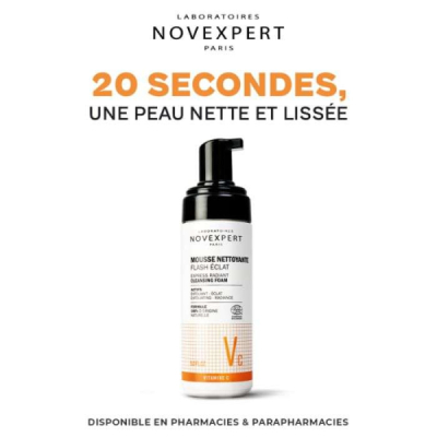 NOVEXPERT - Flash eclat mousse nettoyante 150 ml | LE PARA