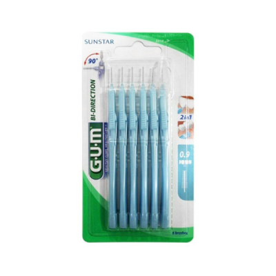 GUM - Manche par 6 unites abec brossette micro fine 0.9mm