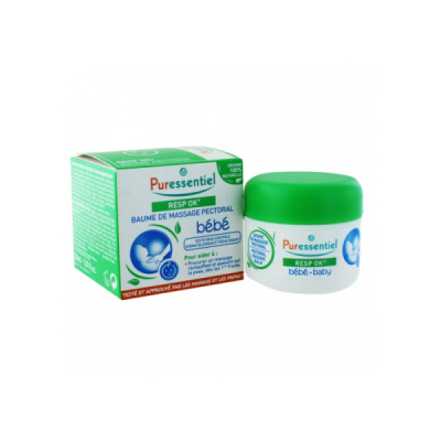 PURESSENTIEL - Respiratoir ok baume de massage pectoral bebe