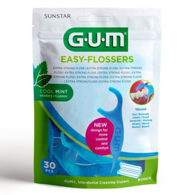GUM - Easy flossers menthole cire20 cure dent+fil pret a