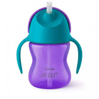 AVENT - Tasses a paille 200 ml / 7oz 9m+ mauve | LE PARA