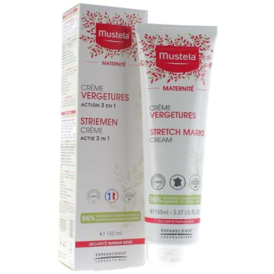 MUSTELA - Creme prevention vergetures 3 en 1 - tube de 150