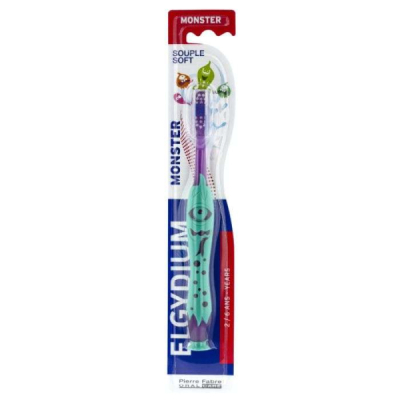 ELGYDIUM - Brosse a dents monster souple 2-6 ans | LE PARA