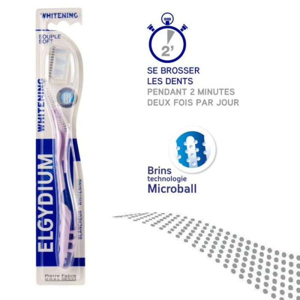 ELGYDIUM - Brosse a dents blancheur souple