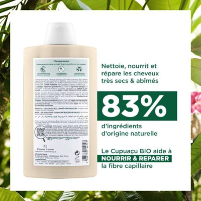 KLORANE - Shampoing au cupuacu bio 400ml | LE PARA
