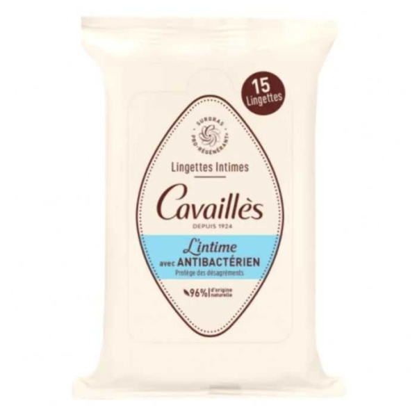 ROGE CAVAILLES - Lingette intime avec anti bacterien 15 unites