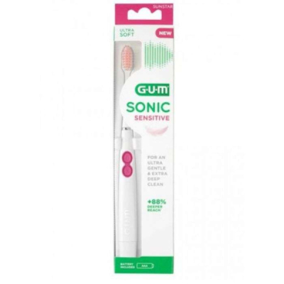 GUM - Brosse a dents sonic sensivital a pile brins ultra