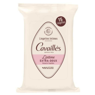 ROGE CAVAILLES - Lingettes intime extra doux 15 unites