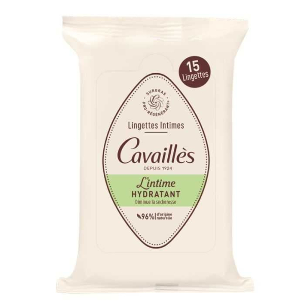 ROGE CAVAILLES - Lingettes intime hydratant 15 unites
