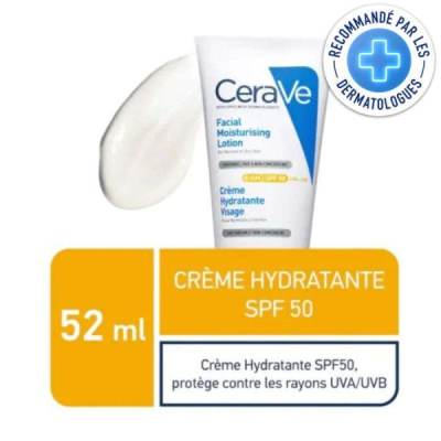 CERAVE - Creme hydratante visage spf 50 52 ml | LE PARA