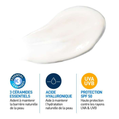 CERAVE - Creme hydratante visage spf 50 52 ml | LE PARA