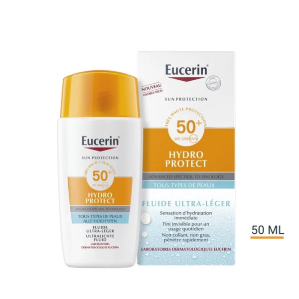 EUCERIN - Hydro protect fluide ultra legerspf 50+ tous types de peaux