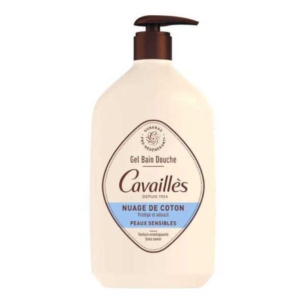 ROGE CAVAILLES - Gel bain et douche nuage de coton peaux sensibles 1 l
