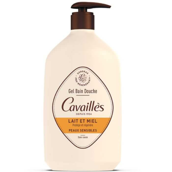 ROGE CAVAILLES - Gel bain et douche lait et miel 1l
