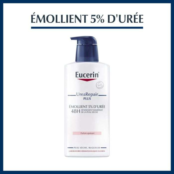 EUCERIN - Urea repair emollient 5% d'uree 48h parfum apaisant 250 ml