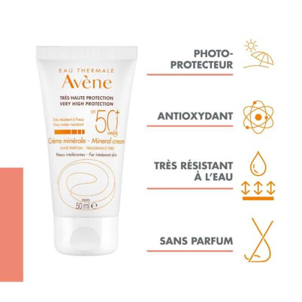 AVENE - Solaire creme minerale spf50+ 50 ml