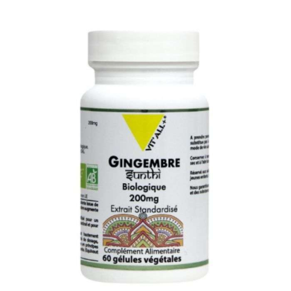 VIT'ALL+ - Gingembre 200 mg 60 gelules vegetales
