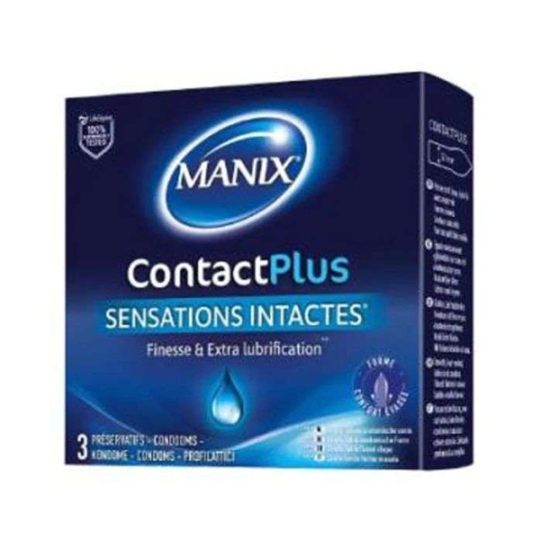 MANIX - Contact plus sensation intacte 3 preservatifs
