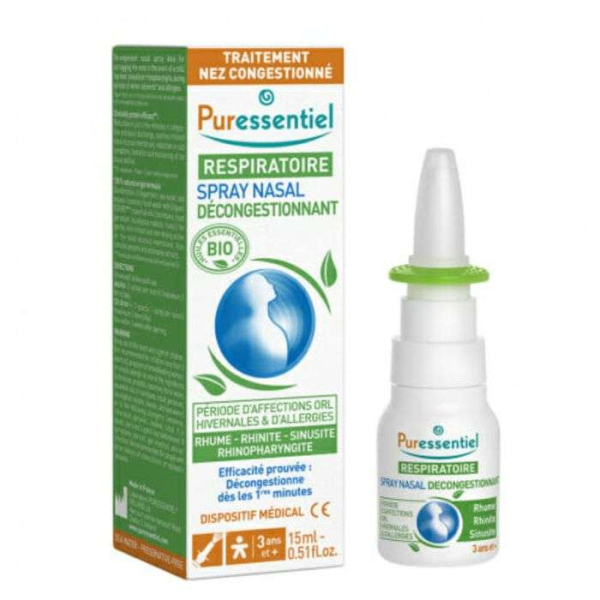 PURESSENTIEL - Respiratoire spray nasal decongestionnant 15 ml