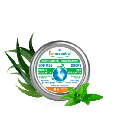 PURESSENTIEL - Gommes respiratoire menthe eucalyptus