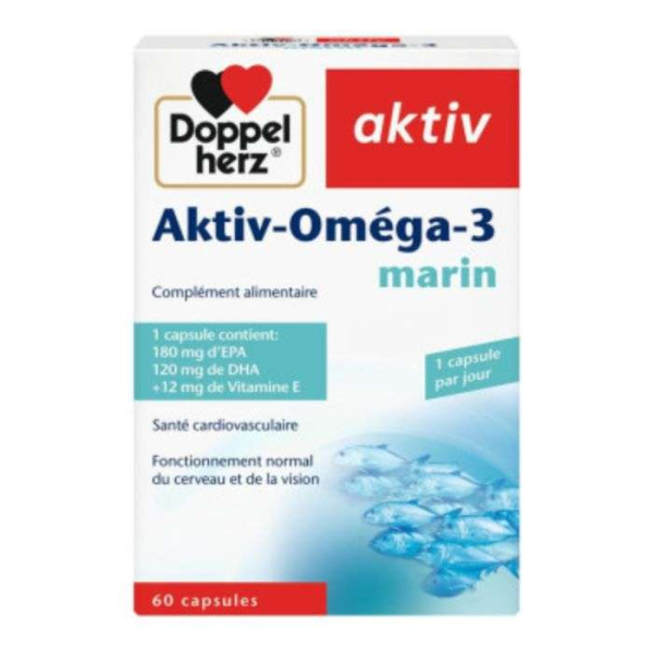 DOPPELHERZ - Aktiv omega 3 marin 60 capsules