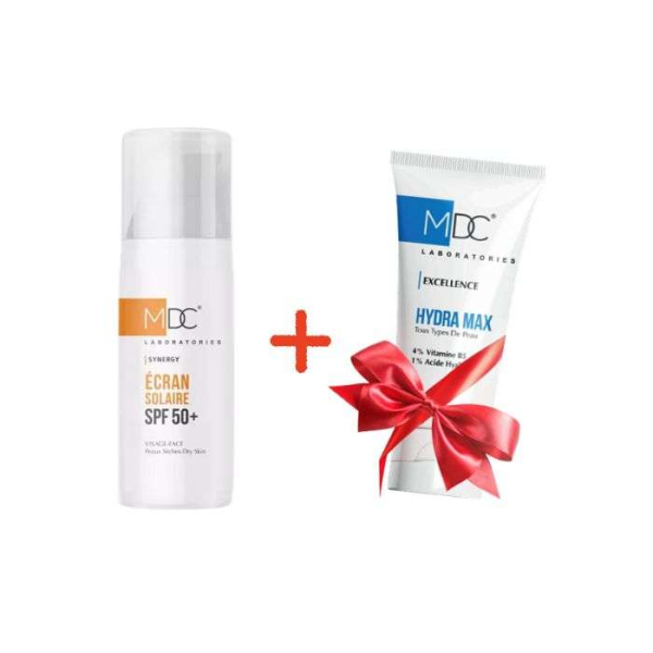 MDC - Pack synergy ecran solaire spf 50+ 50 ml peaux normales+ creme hydratante 30 ml offerte