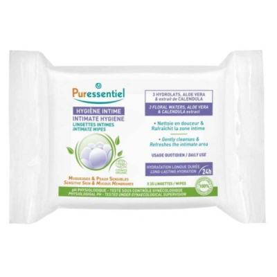 PURESSENTIEL - Hygiene intime lingettes intimes 25 unites