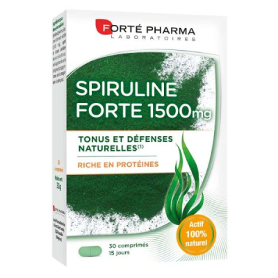 FORTE PHARMA - Spiruline forte 1500 mg riche en proteines 30