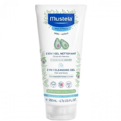 MUSTELA - Gel nettoyant 2 en 1 200ml cheveux et corps