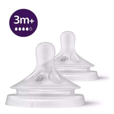 AVENT - Natural tetine response 3mois + debit 4 | LE PARA
