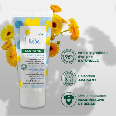 KLORANE - Bebe creme nutritive cold creme 40 ml | LE PARA