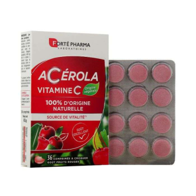 FORTE PHARMA - Acerola vitamine c 36 comprimes a croquer