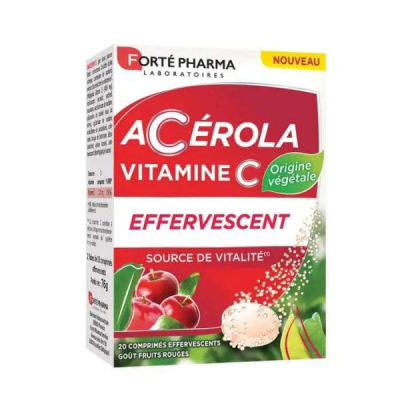 FORTE PHARMA - Acerola vitamine c 20 comprimes effervescents