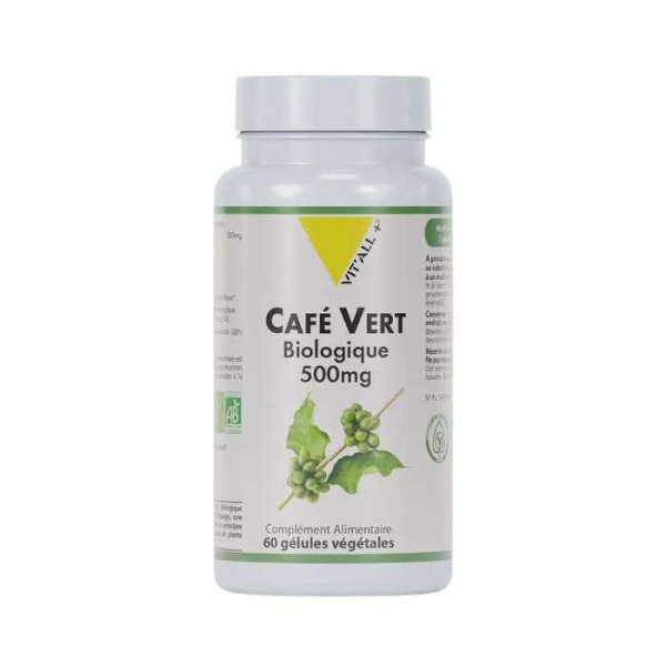 VIT'ALL+ - Cafe vert biologique 500 mg 60 gelules