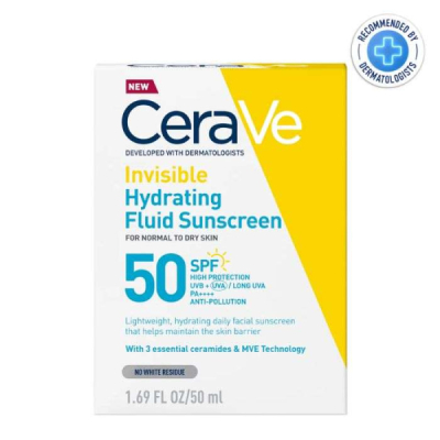 CERAVE - Ecran solaire spf 50 fluide invisible hydrantant 50