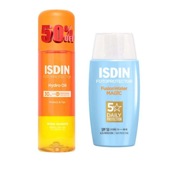 ISDIN - Fotoprotector duo fusion water magic 50 ml +hydro oil 200ml
