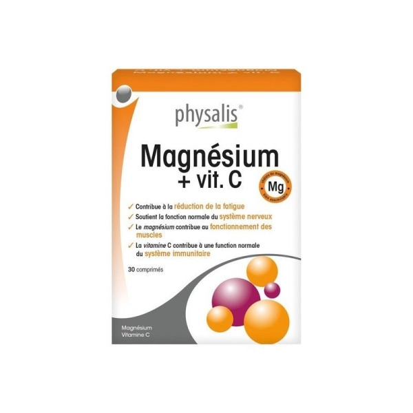 Physalis Magnésium + Vitamine C - 30 Comprimés