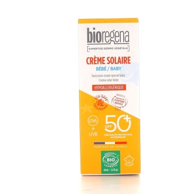 Bioregena Crème Solaire Bébé Bio SPF50+ 40ml | LE PARA