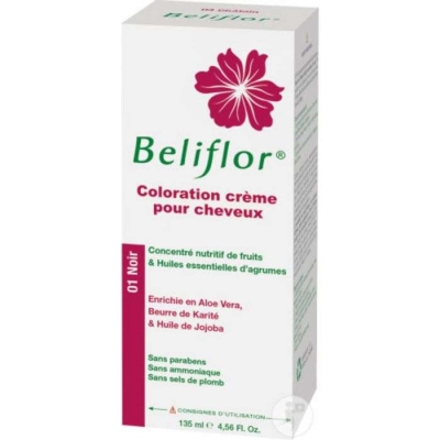 Coloration Cheveux N°01 Noir Beliflor | LE PARA
