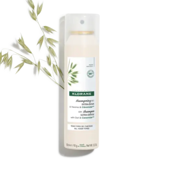 KLORANE - Lait d'avoine shampooing sec extra doux spray tous types de cheveux 150 ml