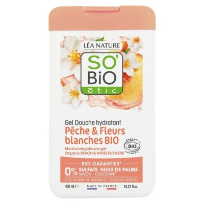 So Bio Gel Douche Pêche, Fleurs Blanches & Miel | LE PARA