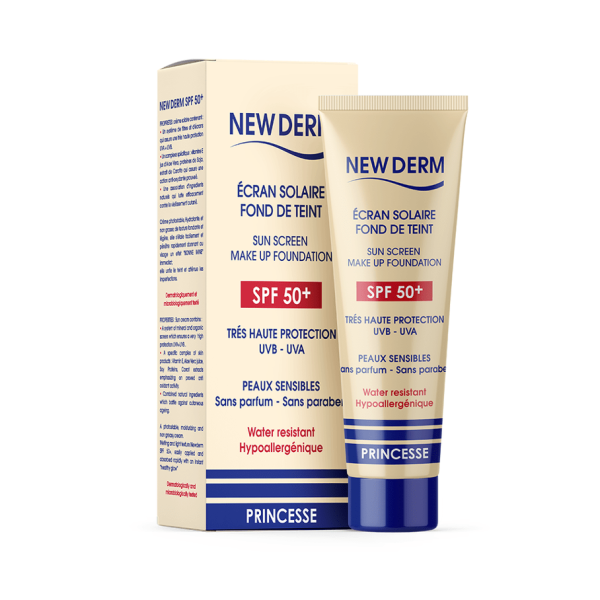 New Derm Crème Solaire SPF 50+ Teintée Princesse