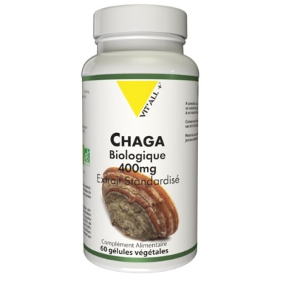 Chaga Bio 400mg - 60 Gélules - VITALL+ | LE PARA