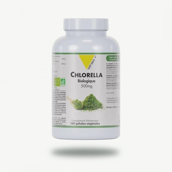 Vitall+ Chlorella Bio 500 MG - 100 Gélules Végétales