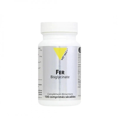 VITALL+ Fer Bisglycinate Sécable 27mg - 100 Comprimés