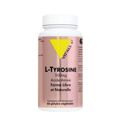 Vitall+ L-Tyrosine 500mg - 60 gélules végétales | LE PARA