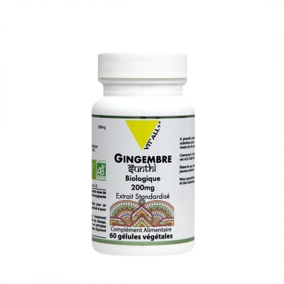VITALL+ Gingembre Bio 200mg - 60 Gélules | LE PARA
