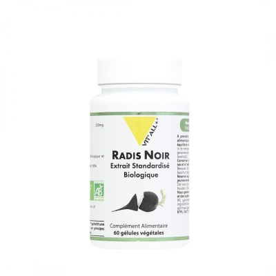 Vitall+ Extrait de Radis Noir Bio 250 mg 60 Gélules