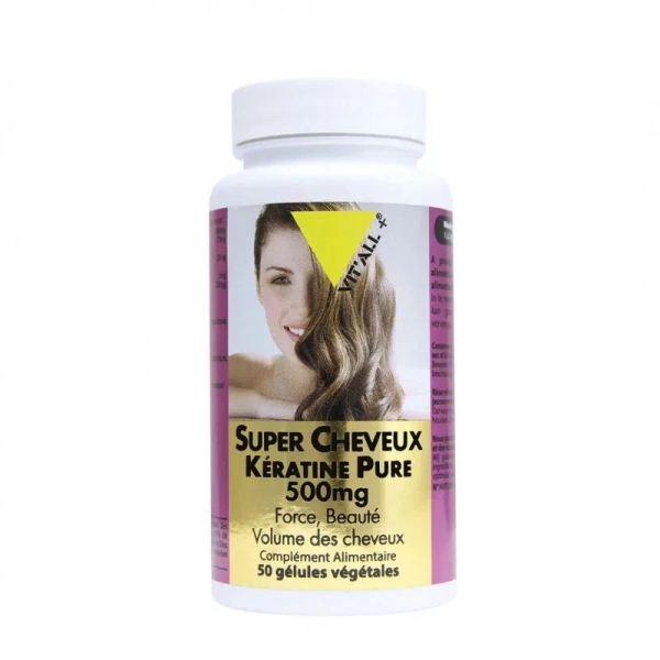 VITALL+ Super Cheveux Kératine Pure 500mg - 50 Gélules